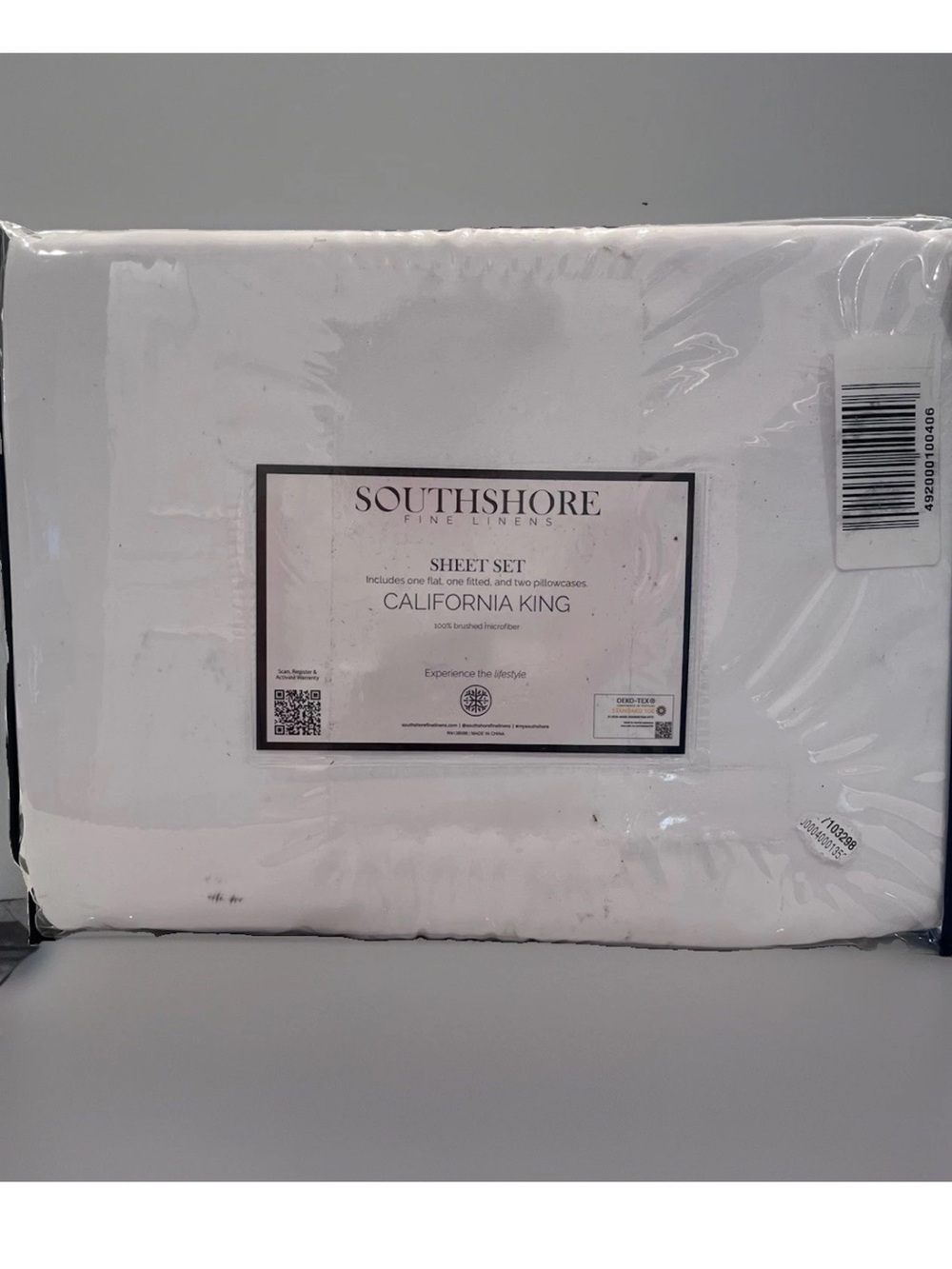 Southshore Fine Linens 4 Piece California King Sheet Set White NWT